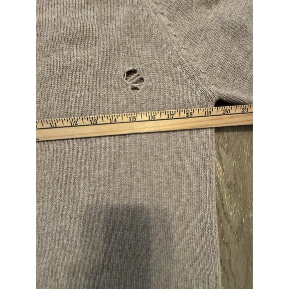 Anine Bing Wool Sweater Distressed Taupe Neutral Minimalist Quiet Luxury Small - Picture 6 of 11